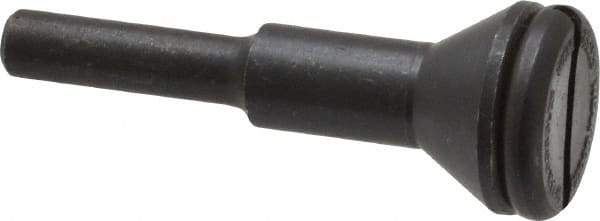 Value Collection - 3/8" Hole, Screw Lock Wheel & Disc Mandrel - 2" OAL, 1/4" Max Wheel Width, 1/4" Shank Diam - Caliber Tooling