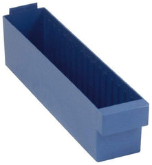 Quantum Storage - 17-5/8" Deep, Blue High-Impact Polystyrene Drawer Bin - 4-5/8" High x 3-3/4" Wide x 17-5/8" Long - Caliber Tooling