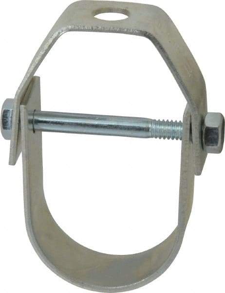 Empire - 1-1/4" Pipe, 3/8" Rod, Carbon Steel Adjustable Clevis Hanger - Electro Galvanized - Caliber Tooling