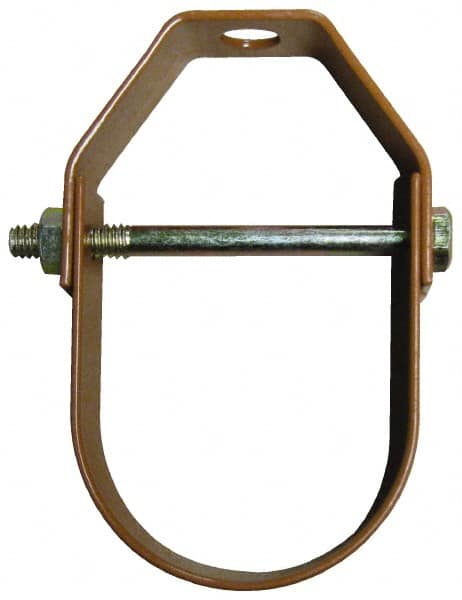 Empire - 3-1/2" Pipe, 1/2" Rod, Carbon Steel Adjustable Clevis Hanger - Copper Plated - Caliber Tooling