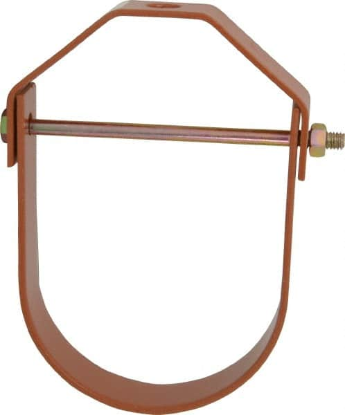 Empire - 4" Pipe, 5/8" Rod, Carbon Steel Adjustable Clevis Hanger - Copper Plated - Caliber Tooling