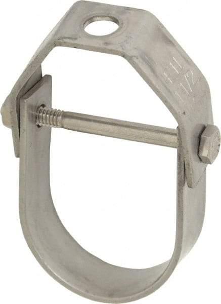 Empire - 1-1/2" Pipe, 3/8" Rod, Grade 304 Stainless Steel Adjustable Clevis Hanger - Caliber Tooling