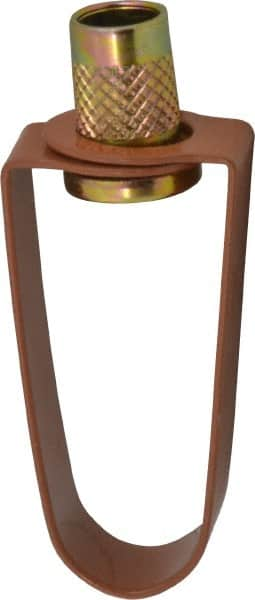 Empire - 1/2" Pipe, 3/8" Rod, Carbon Steel Emlok Swivel Ring Hanger - Copper Plated, 400 Lb Capacity - Caliber Tooling