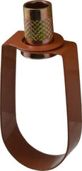 Empire - 1" Pipe, 3/8" Rod, Carbon Steel Emlok Swivel Ring Hanger - Copper Plated, 600 Lb Capacity - Caliber Tooling