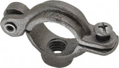 Empire - 1/2" Pipe, 3/8" Rod, Malleable Iron Split Ring Hanger - Black, 180 Lb Capacity - Caliber Tooling