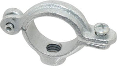 Empire - 3/4" Pipe, 3/8" Rod, Malleable Iron Split Ring Hanger - Electro Galvanized, 180 Lb Capacity - Caliber Tooling