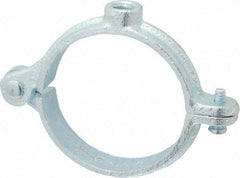 Empire - 2" Pipe, 3/8" Rod, Malleable Iron Split Ring Hanger - Electro Galvanized, 180 Lb Capacity - Caliber Tooling