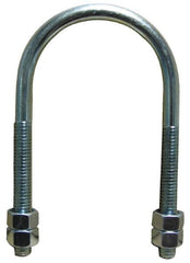 Empire - 7/8-9 UNC, 13-3/4" Long, Round U Bolt Clamp with No Mount Plate for 12" Pipe - 4-1/4" Thread Length, 9-5/8" Wide, Steel - Caliber Tooling