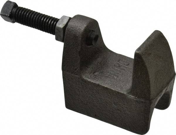 Empire - 1-1/4" Max Flange Thickness, 5/8" Rod Wide Jaw Top Beam Clamp - 800 Lb Capacity, Ductile Iron - Caliber Tooling