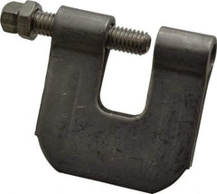 Empire - 3/4" Max Flange Thickness, 3/8" Rod C-Clamp with Locknut - 400 Lb Capacity, 304 Stainless Steel - Caliber Tooling