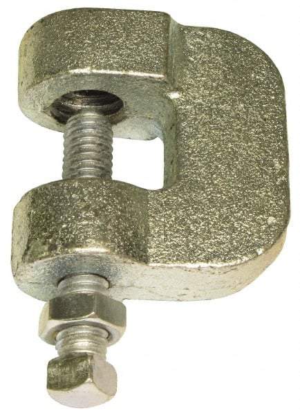 Empire - 3/4" Max Flange Thickness, 3/4" Rod C-Clamp with Locknut - 630 Lb Capacity, Ductile Iron - Caliber Tooling