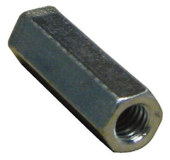 Empire - 3/4-10 Thread, 2-1/4" OAL Steel Standard Coupling Nut - Zinc-Plated Finish - Caliber Tooling