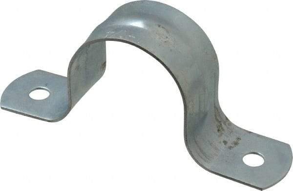 Empire - 1-1/4 Pipe, Carbon Steel, Galvanized Pipe, Conduit or Tube Strap - 2 Mounting Holes - Caliber Tooling