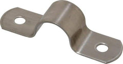 Empire - 1/2 Pipe, Grade 304 Stainless Steel, Pipe, Conduit or Tube Strap - 2 Mounting Holes - Caliber Tooling