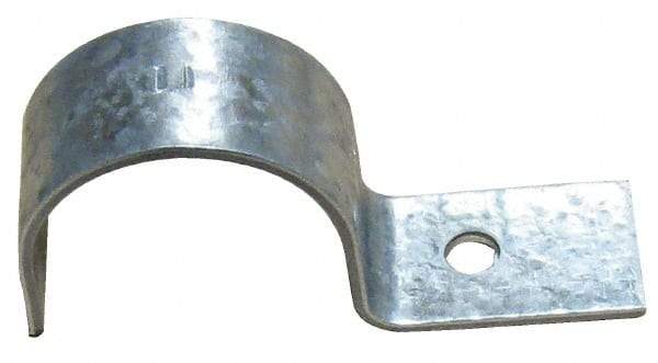 Empire - 3/4" Pipe, Carbon Steel, Electro Galvanized" Pipe or Conduit Strap - 1 Mounting Hole - Caliber Tooling