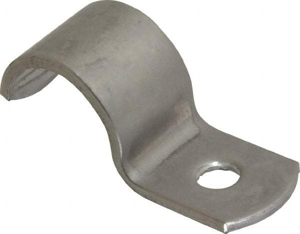 Empire - 1/2" Pipe, Grade 304 Stainless Steel," Pipe or Conduit Strap - 1 Mounting Hole - Caliber Tooling