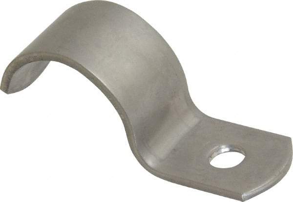 Empire - 3/4" Pipe, Grade 304 Stainless Steel," Pipe or Conduit Strap - 1 Mounting Hole - Caliber Tooling