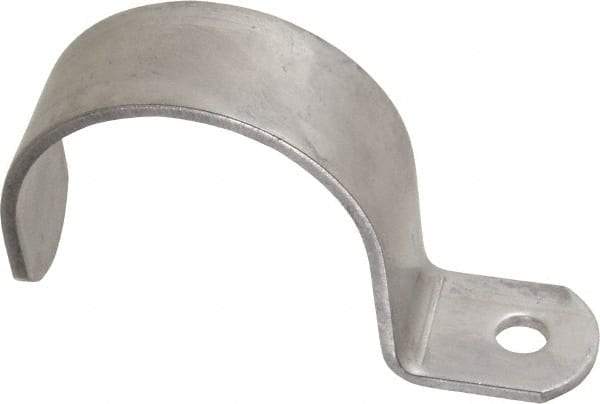 Empire - 2" Pipe, Grade 304 Stainless Steel," Pipe or Conduit Strap - 1 Mounting Hole - Caliber Tooling