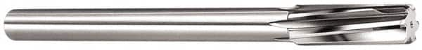 Made in USA - 7/8" Carbide-Tipped 6 Flute Chucking Reamer - Spiral Flute, 3/4" Straight Shank, 2-5/8" Flute Length, 10" OAL - Caliber Tooling