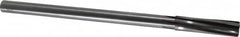 Made in USA - 1/2" Carbide-Tipped 6 Flute Chucking Reamer - Spiral Flute, 7/16" Straight Shank, 2" Flute Length, 8" OAL - Caliber Tooling