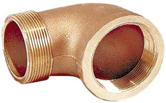 Merit Brass - Class 125, 2" Internal Pipe, Brass 90° Street Elbow - FBSPT x MBSPT - Caliber Tooling