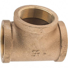 Merit Brass - Class 125, 2" Internal Pipe, Brass Tee - FNPT x FNPT x FNPT - Caliber Tooling