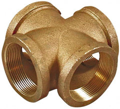 Merit Brass - Class 125, 1-1/2" Internal Pipe, Lead Free Brass Cross - FNPT - Caliber Tooling