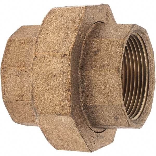 Merit Brass - Class 125, 1-1/2" Internal Pipe, Brass Union - FNPT x FNPT - Caliber Tooling