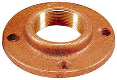 Merit Brass - 1-1/2" Pipe, 5" OD, 2-9/16" Hub Length, Brass & Chrome Plated, Companion Pipe Flange - 3-7/8" Across Bolt Hole Centers, 5/8" Bolt Hole, Class 150 - Caliber Tooling