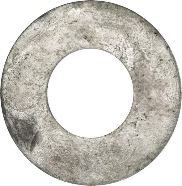 Value Collection - 1-1/4" Screw, Grade 2 Steel USS Flat Washer - 1.368" ID x 3.03" OD, 0.192" Thick, Galvanized Finish - Caliber Tooling