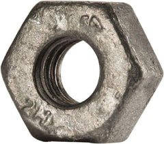 Value Collection - 1/4-20 UNC Steel Right Hand Heavy Hex Nut - 1/2" Across Flats, 15/64" High, Galvanized Finish - Caliber Tooling