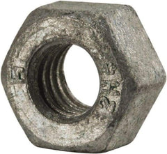 Value Collection - 5/16-18 UNC Steel Right Hand Heavy Hex Nut - 9/16" Across Flats, 19/64" High, Galvanized Finish - Caliber Tooling