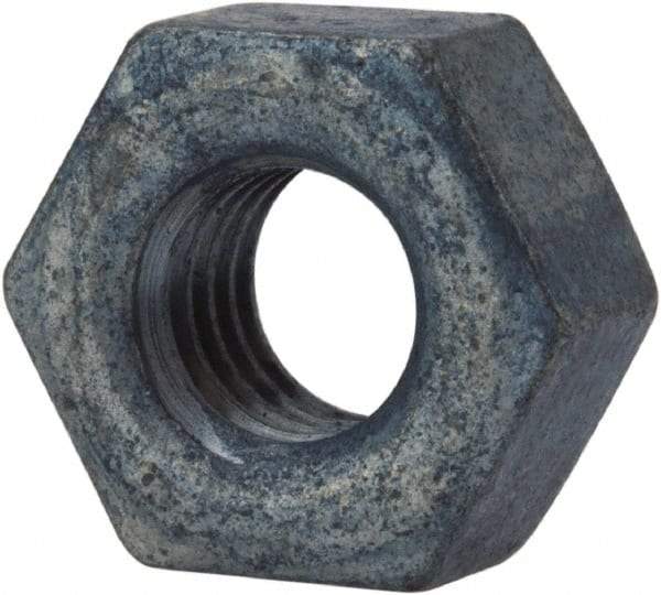 Value Collection - 3/8-16 UNC Steel Right Hand Heavy Hex Nut - 11/16" Across Flats, 23/64" High, Galvanized Finish - Caliber Tooling