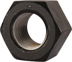 Value Collection - 2-1/2 - 4 UNC Steel Right Hand Heavy Hex Nut - 3-7/8" Across Flats, 2-29/64" High, Uncoated, 2B Class of Fit - Caliber Tooling