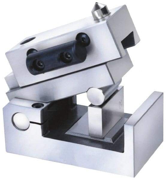 Accupro - 4" Long x 4" Wide x 4" High Sine Wheel Dresser - For Dressing Precise Angles from 0 to 60°, 3/8" Shank Diameter - Caliber Tooling