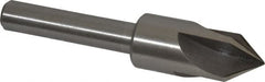 Interstate - 7/8" Head Diam, 1/2" Shank Diam, 4 Flute 82° High Speed Steel Countersink - Caliber Tooling