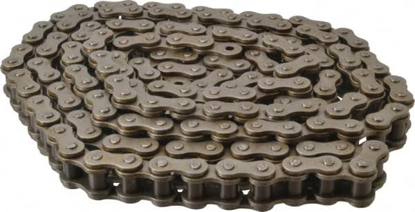 Browning - 3/4" Pitch, ANSI 60H, Heavy Series Roller Chain - Chain No. 60H, 10 Ft. Long, 15/32" Roller Diam, 1/2" Roller Width - Caliber Tooling