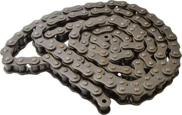 Browning - 1" Pitch, ANSI 80H, Heavy Series Roller Chain - Chain No. 80H, 10 Ft. Long, 5/8" Roller Diam, 5/8" Roller Width - Caliber Tooling