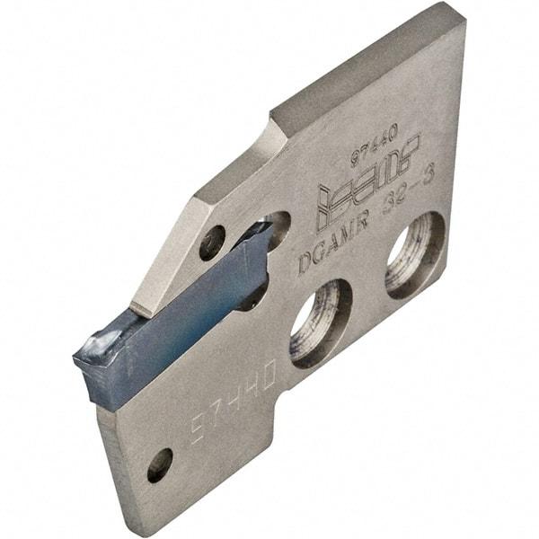 Iscar - Right Hand Cut, 1/8" Insert Width, Cutoff & Grooving Support Blade for Indexables - 0.126" Head Projection - Caliber Tooling