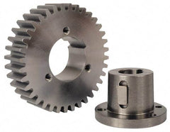 Browning - 12 Pitch, 4-1/2" Pitch Diam, 4.666" OD, 54 Tooth Bushed Spur Gear - 3/4" Face Width, 2-1/2" Hub Diam, 14.5° Pressure Angle, Steel - Caliber Tooling