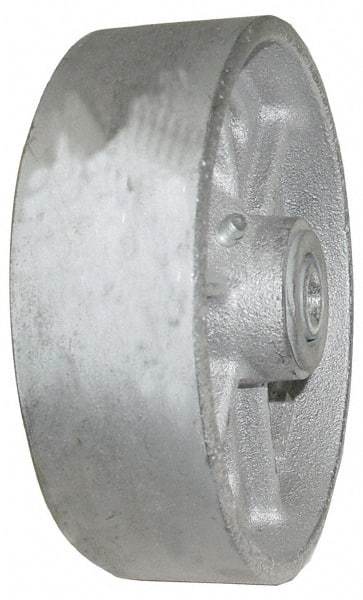 Value Collection - 4 Inch Diameter x 1-1/2 Inch Wide, Cast Iron Caster Wheel - 600 Lb. Capacity, 1-5/8 Inch Hub Length, 1/2 Inch Axle Diameter, Roller Bearing - Caliber Tooling