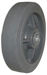 Value Collection - 6 Inch Diameter x 2 Inch Wide, Solid Rubber Caster Wheel - 400 Lb. Capacity, 2-3/16 Inch Hub Length, 1/2 Inch Axle Diameter, Roller Bearing - Caliber Tooling