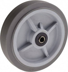 Value Collection - 8 Inch Diameter x 2 Inch Wide, Solid Rubber Caster Wheel - 500 Lb. Capacity, 2-3/16 Inch Hub Length, 1/2 Inch Axle Diameter, Roller Bearing - Caliber Tooling