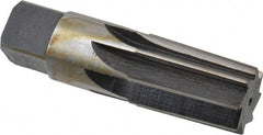 Interstate - 3/4" Pipe, 0.962" Diam, 7/8" Small End Diam, Straight Shank, 1-3/8" Flute, Taper Pipe Reamer - Caliber Tooling