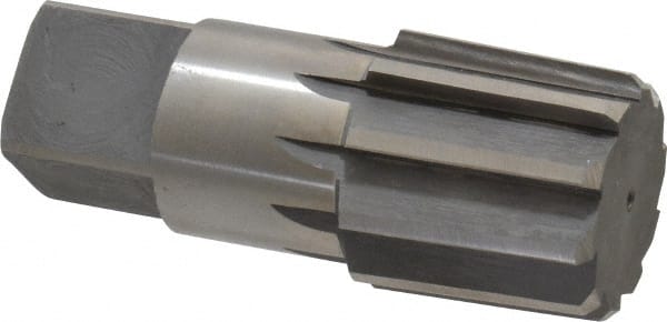 Interstate - 1-1/2" Pipe, 1.793" Diam, 1.684" Small End Diam, Straight Shank, 1-3/4" Flute, Taper Pipe Reamer - Caliber Tooling