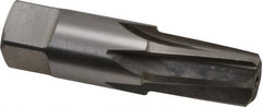 Interstate - 3/8" Pipe, 0.606" Diam, 0.54" Small End Diam, Straight Shank, 1-1/16" Flute, Taper Pipe Reamer - Caliber Tooling