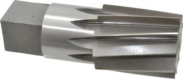 Interstate - 1-1/4" Pipe, 1.553" Diam, 1.444" Small End Diam, Straight Shank, 1-3/4" Flute, Taper Pipe Reamer - Caliber Tooling