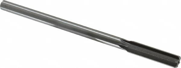 Made in USA - 17/32" High Speed Steel 6 Flute Chucking Reamer - Straight Flute, 0.4355" Straight Shank, 2" Flute Length, 8" OAL - Caliber Tooling