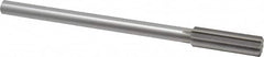 Made in USA - 19/32" High Speed Steel 8 Flute Chucking Reamer - Straight Flute, 0.4355" Straight Shank, 2" Flute Length, 8" OAL - Caliber Tooling