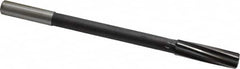 Interstate - 5/8" High Speed Steel Chucking Reamer - Spiral Flute, 9/16" Straight Shank, 2-1/4" Flute Length, 9" OAL - Caliber Tooling